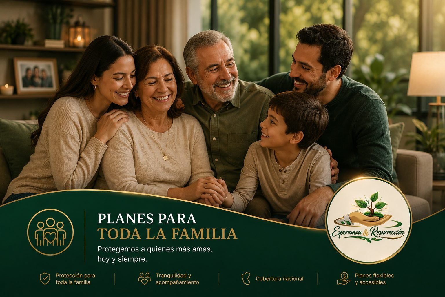 Familia protegida por Esperanza y Resurrección
